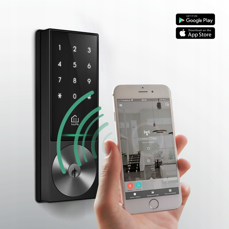 Zamek elektroniczny - NFC, Bluetooth, Z-Wave, WiFi