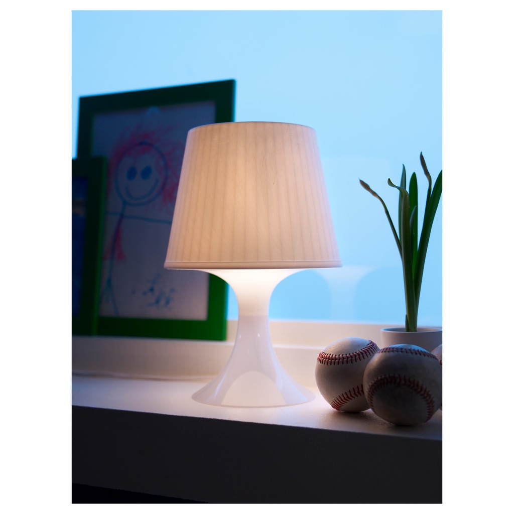 IKEA LAMPAN LAMPKA NOCNA STOŁOWA LAMPA BIAŁA FV - 7138349981