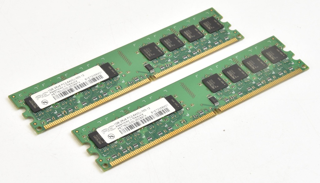 Pamięć RAM 2GB Aeneon 2x1GB DDr2 PC2-6400u 800MHz