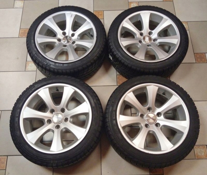 4X FELGI ALU 17 5X120 KBA 45848 Z OPONAMI MICHELI