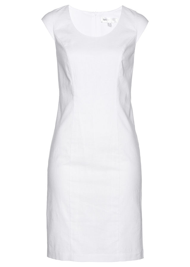 Lniana sukienka ołówkowa biały 50 5XL 971931 - 7366868921 - oficjalne  archiwum Allegro