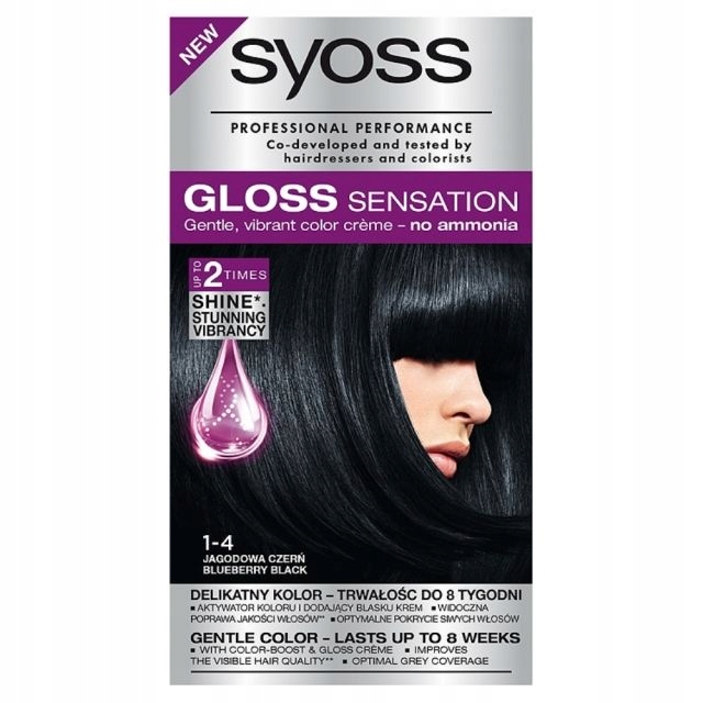Syoss farba Gloss Sensation 1-4 Jagodowa czerń