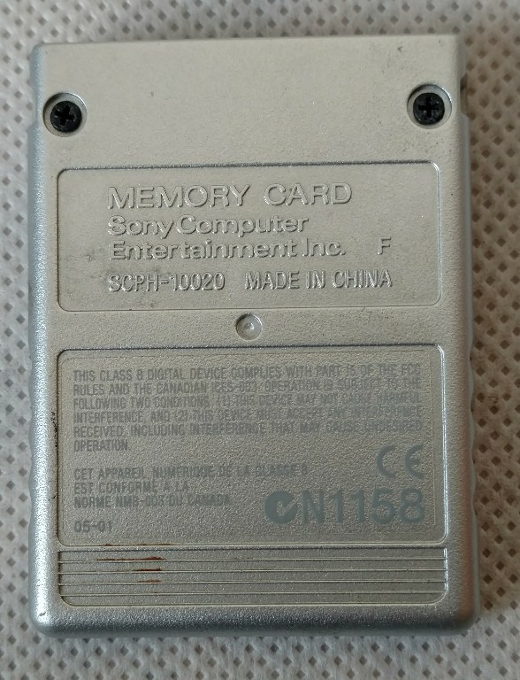 ps2 silver memory card