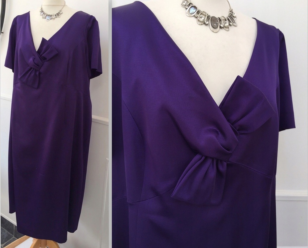 MARINA RINALDI MAX MARA sukienka+ żakiet 25 purple