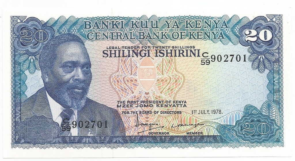 Kenia - 20 Shillings 1978 r. - Pick 16 - Stan 1