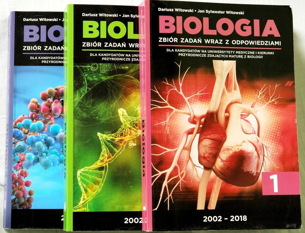 Biologia zbiór zadań tom 1-3, Dariusz. Witowski