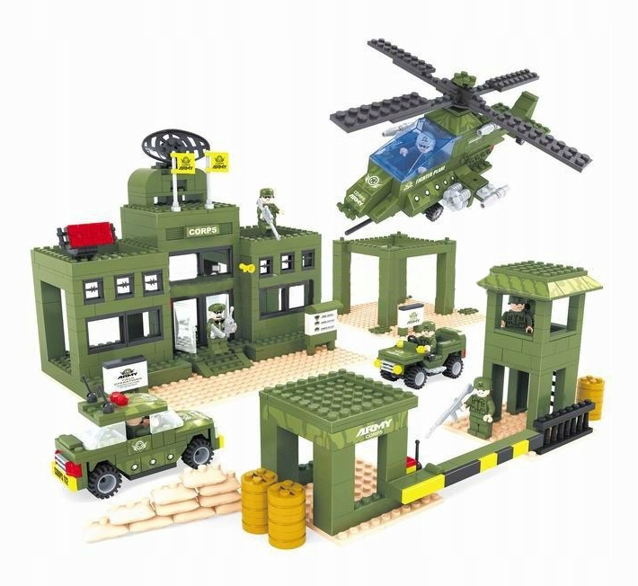 Klocki ARMIA Cbi Army BAZA WOJSKOWA Wojsko 749elem