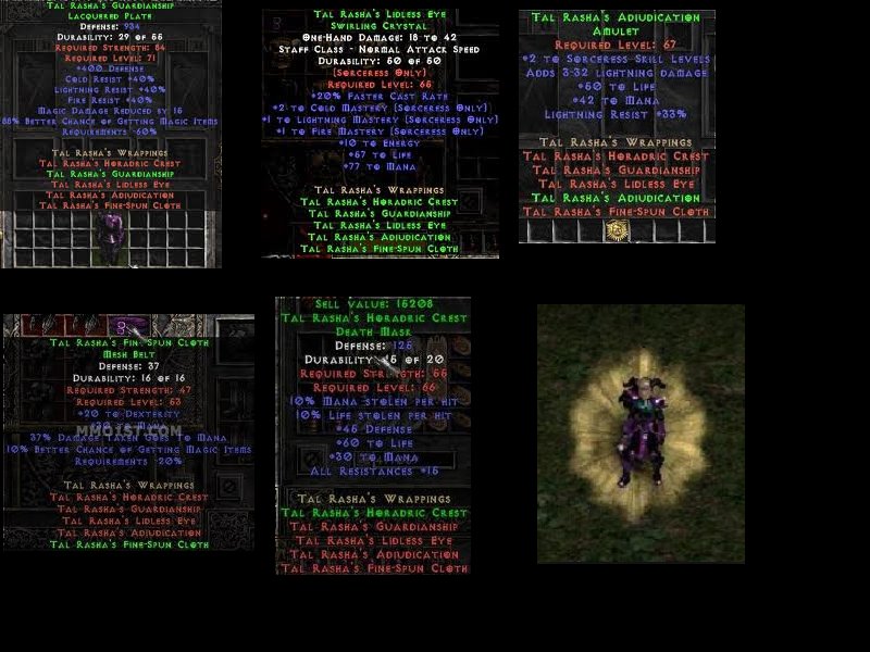 DIABLO 2 LADDER ZESTAW TAL RASHA TAL SET 7252838752 oficjalne