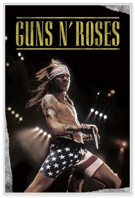 Guns N' Roses ポスター ◭☽＿Guns N' Roses Use Your Illusion World Tour Poster 1992
