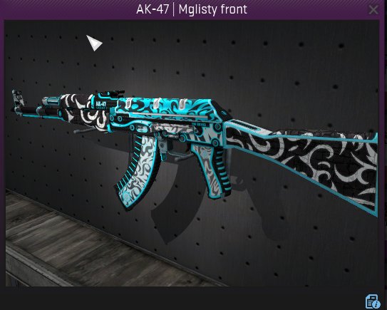 AK-47 Mglisty Front Frontside Misty CSGO 3/5