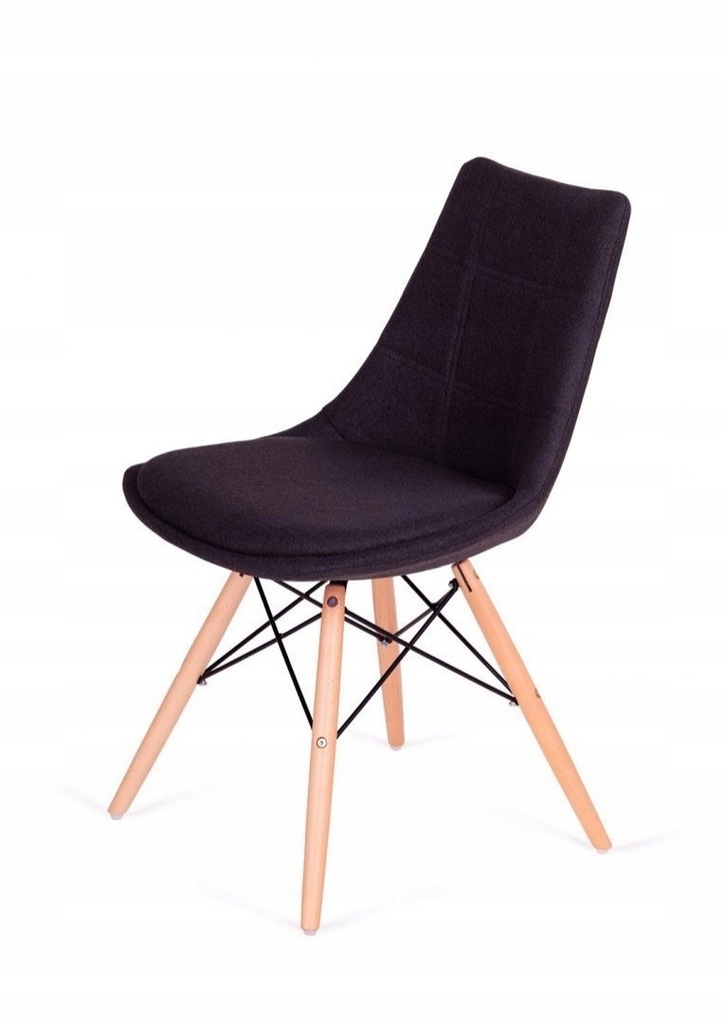 Krzesło FABRIC czarne - wełna