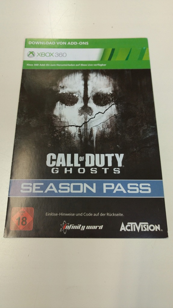 Call Of Duty Ghosts Season Pass Xbox 360 Kod Oficjalne Archiwum Allegro