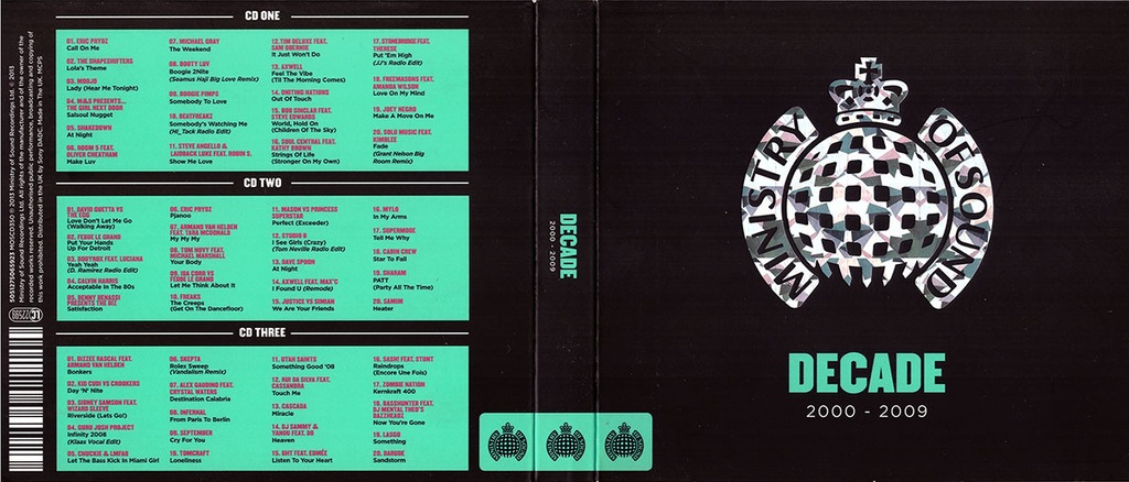 MINISTRY OF SOUND - DECADE 2000 - 2009 - 3CD