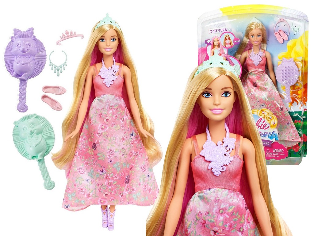 BARBIE DREAMTOPIA księżniczka ZMIENIA KOLOR WŁOSÓW
