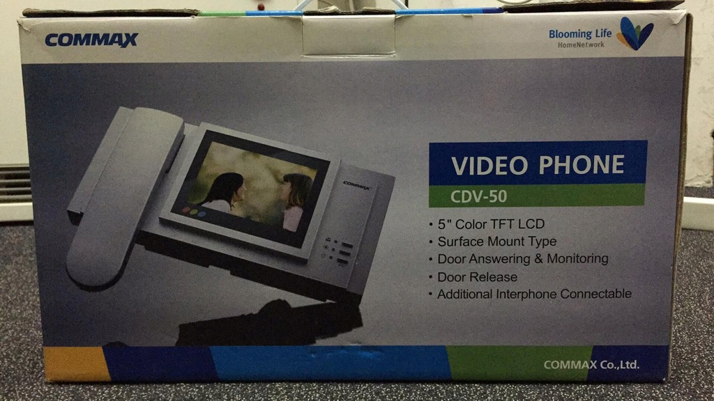 VIDEO PHONE COMMAX CDV-50, komplet, nieużywany, KR