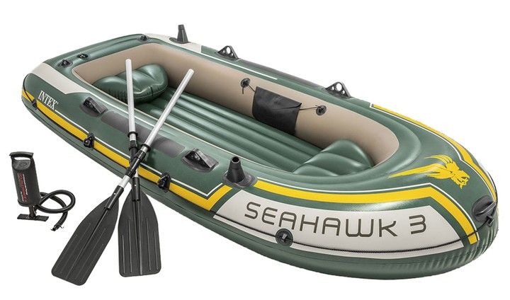 PONTON wodny +2 WIOSŁA +POMPKA dmuchany POD SILNIK