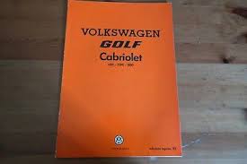 1982 VOLKSWAGEN GOLF CABRIOLET 1100 - 1500 - 1800