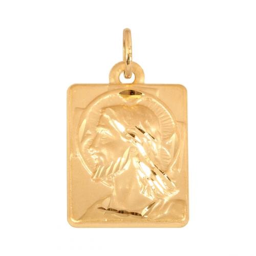 Złoty medalik Chrystus komunia chrzest 585