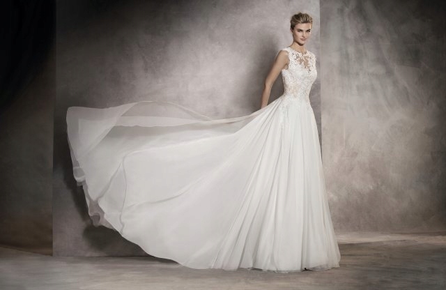Pronovias Atlantis suknia ślubna koronka 36 2017