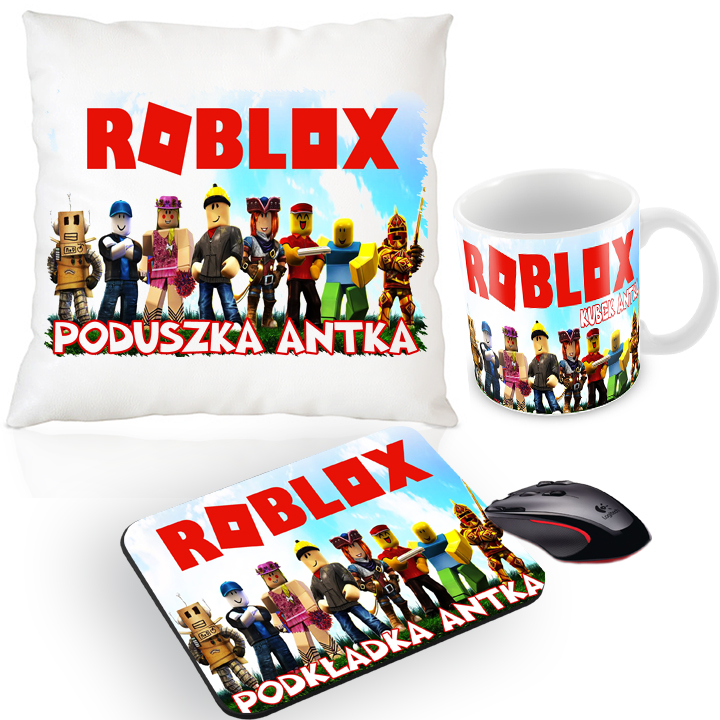KUBEK + PODUSZKA + PODKŁADKA ROBLOX NA MIKOŁAJA