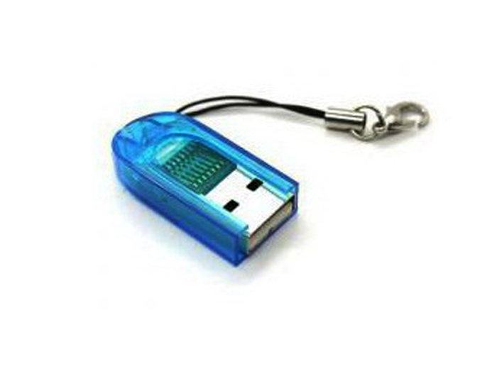 CZYTNIK KART micro SD USB niebieski  D107