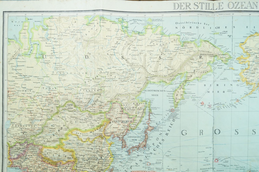 Mapa Ocean Spokojny Pacyfik 1942