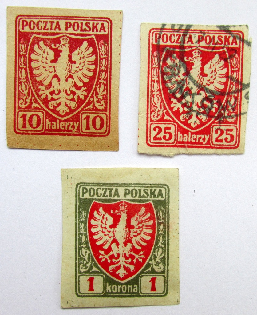 Wczesne znaczki Poczty Polskiej