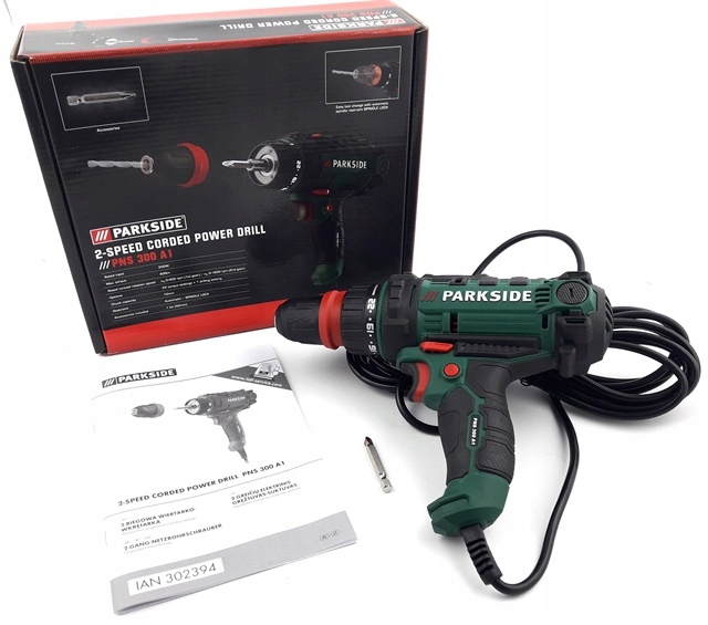 Parkside 300W 2-Speed Corded Power Drill PNS 300 A1