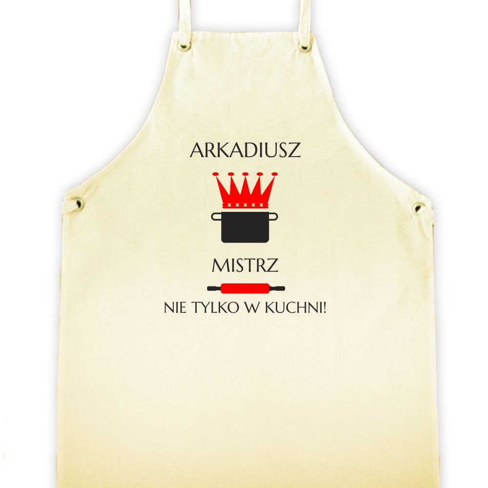 Fartuch personalizowany MISTRZ NIE TYLKO W KUCHNI