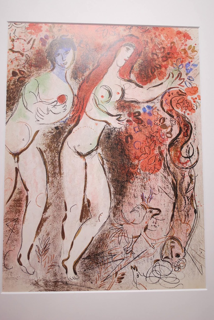 Marc Chagall. Adam i Ewa w Raju. Litografia.Nr.235