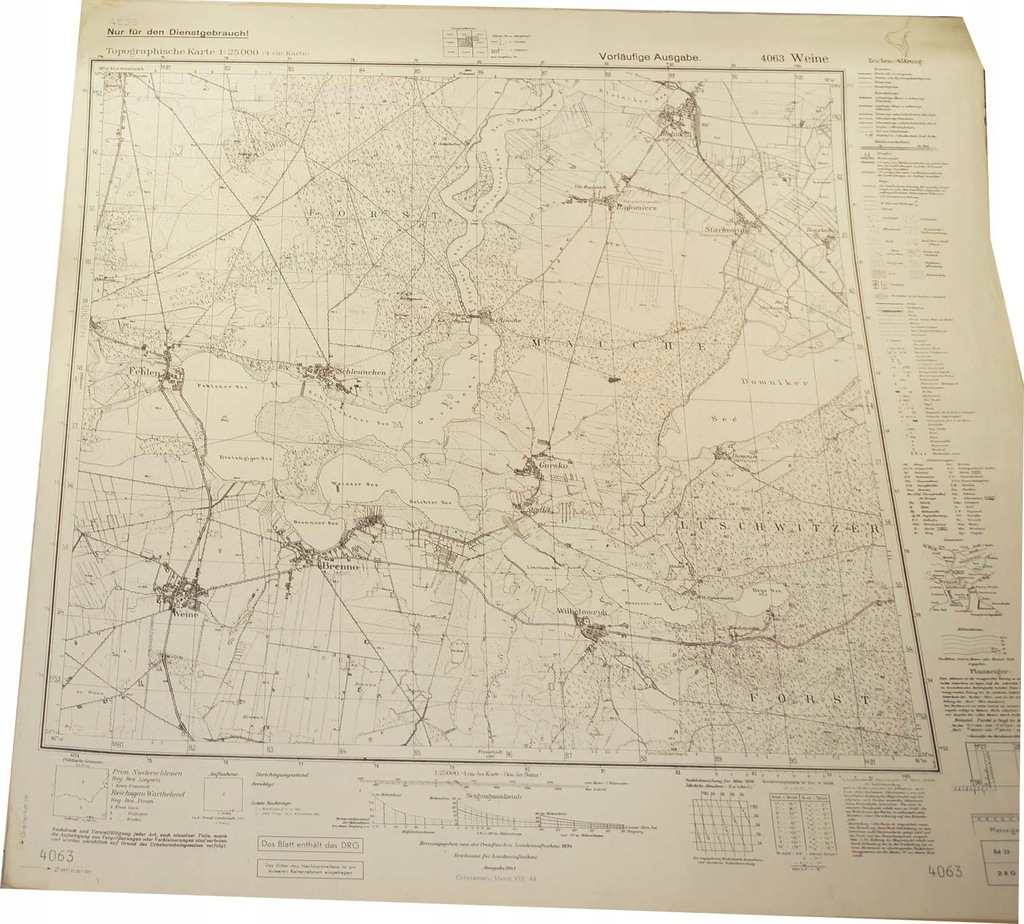 316. Mapa WIJEWO Weine pow. Leszno 1941r. 1:25.000