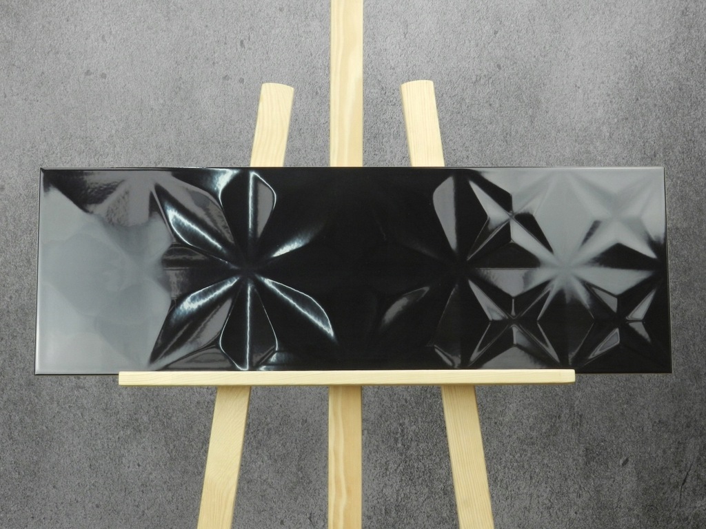 Glazura ELEGANZA BLACK SQUARES 25x75