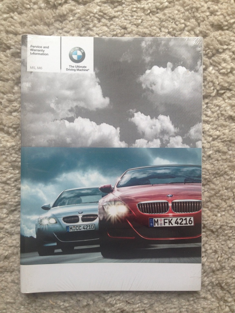 BMW M5 E60 M6 E63 E64 książka serwisowa USA
