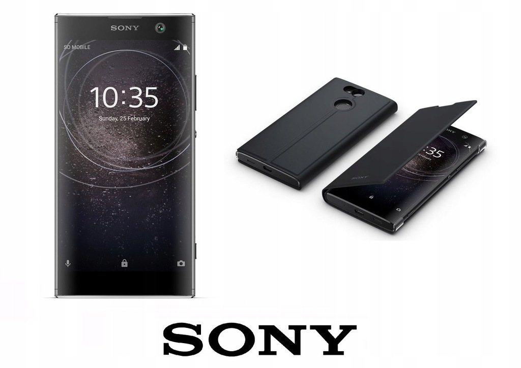 Sony Xperia XA2 Dual Sim Czarny + Etui SCSH10 BLK