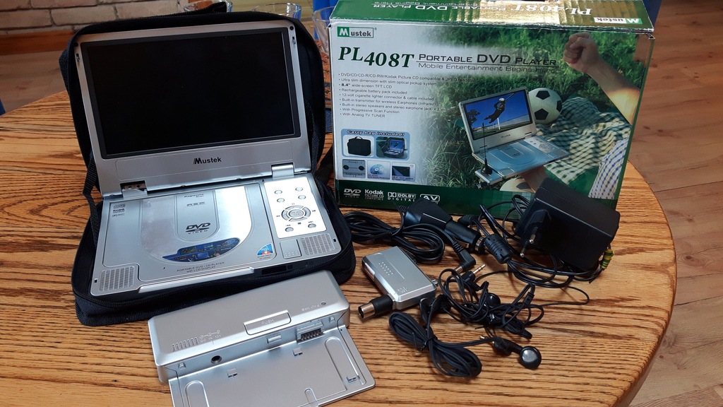 Przenośne DVD + Tuner TV MUSTEK PL408T
