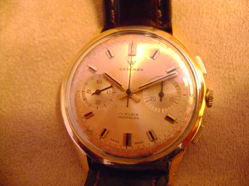 ZŁOTY SZWAJCARSKI CHRONOGRAF Catorex 18K