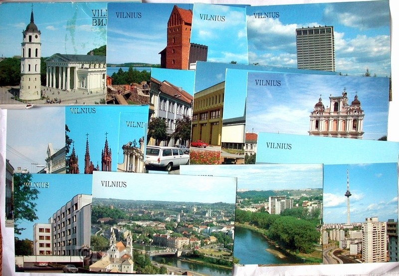 Zestaw pocztówek 16 Wilno Litwa Zamek Trakai +inne