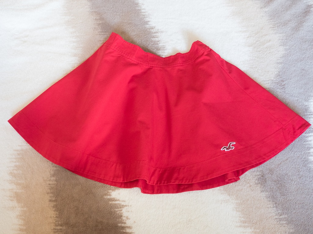 Czerwona mini spódnica Hollister, rozmiar S