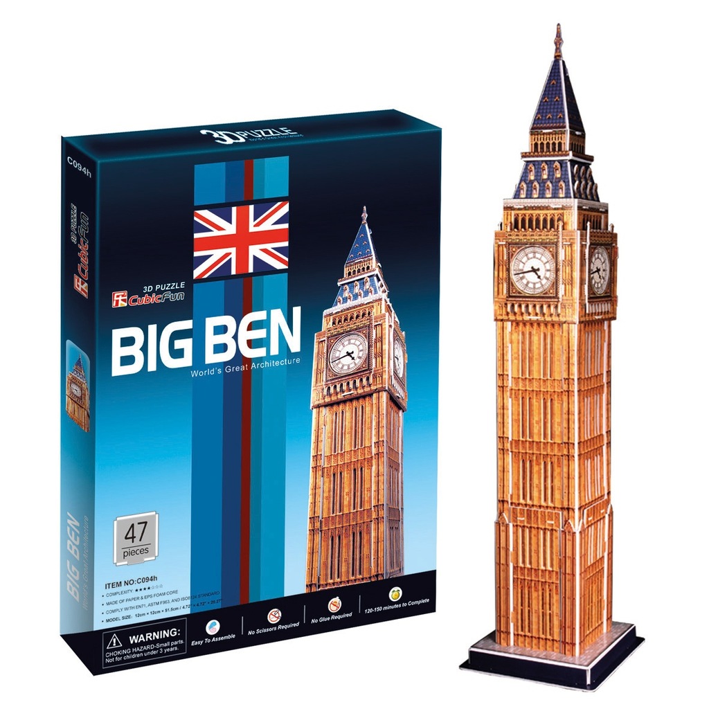 CUBIC FUN PUZZLE 3D ZEGAR BIG BEN LONDYN 20094 47e 7049761449