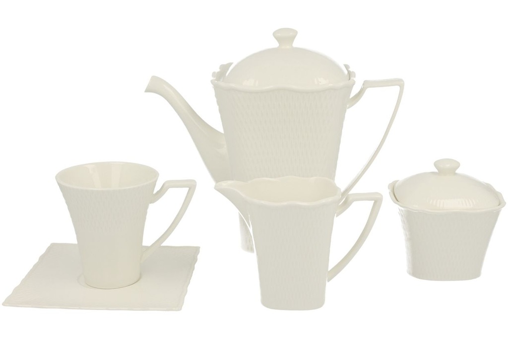 DUO RITZ NOWOCZESNY SERWIS KAWOWY 15 EL PORCELANA