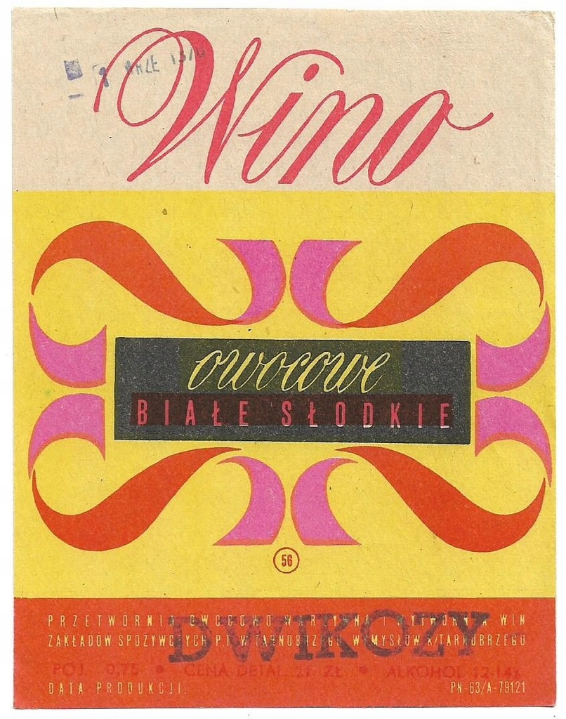 DWIKOZY - 5 x ETYKIETA - WINO