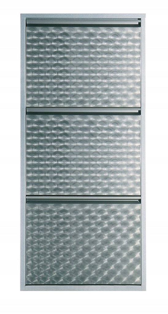 C543 METALOWA SZAFKA NA BUTY KARE SILVER 14x50X103