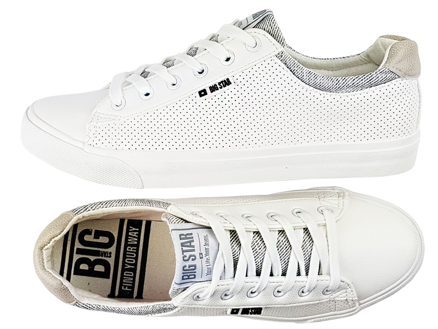 Białe buty męskie BIG STAR Y174001 trampki 43