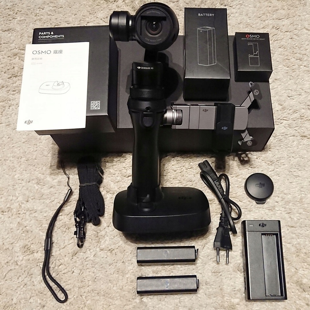 DJ OSMO 4K ZESTAW 2xACU, SD32GB, podstawka, uchwyt