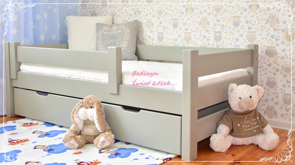 Łóżko łóżka dla dzieci drewniane + Materac 160/80