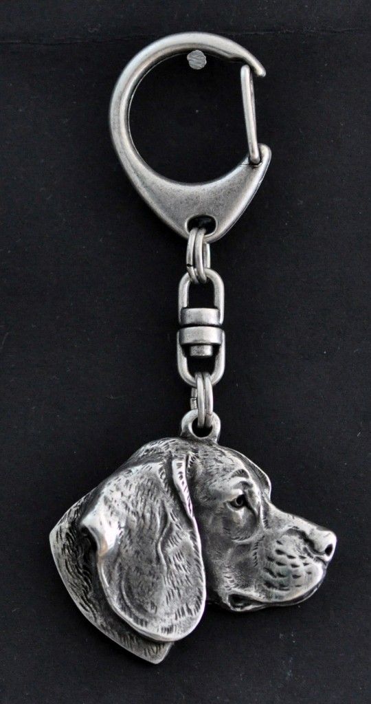 Beagle Brelok do kluczy Srebrny Pies