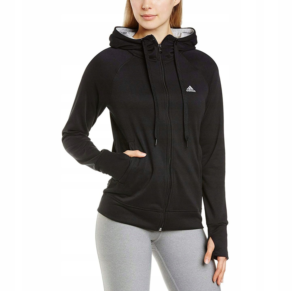 ADIDAS bluza damska sportowa z kapturem 36/S