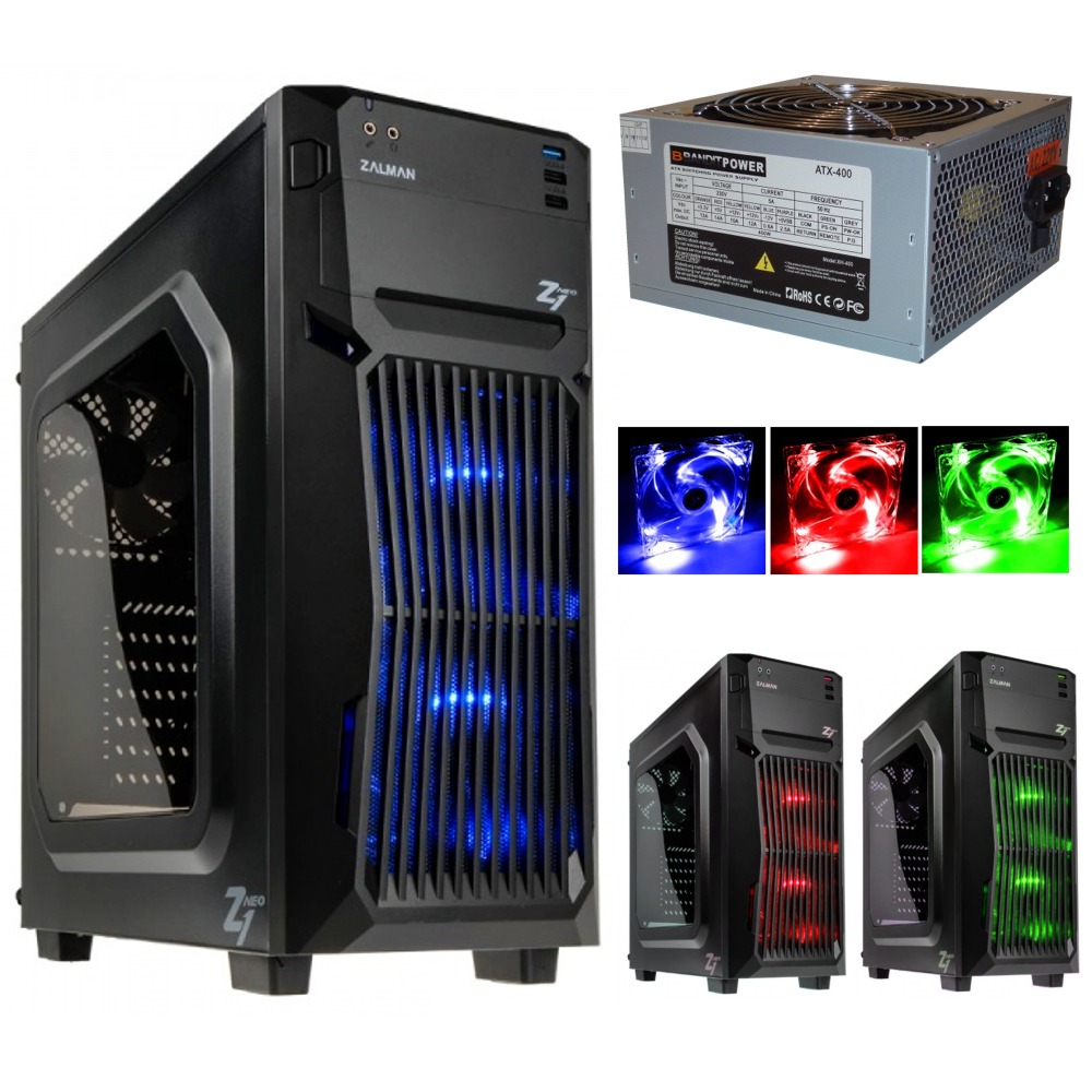 OBUDOWA ZALMAN Z1 NEO +400 WATT / USB 3.0 LED PLEX