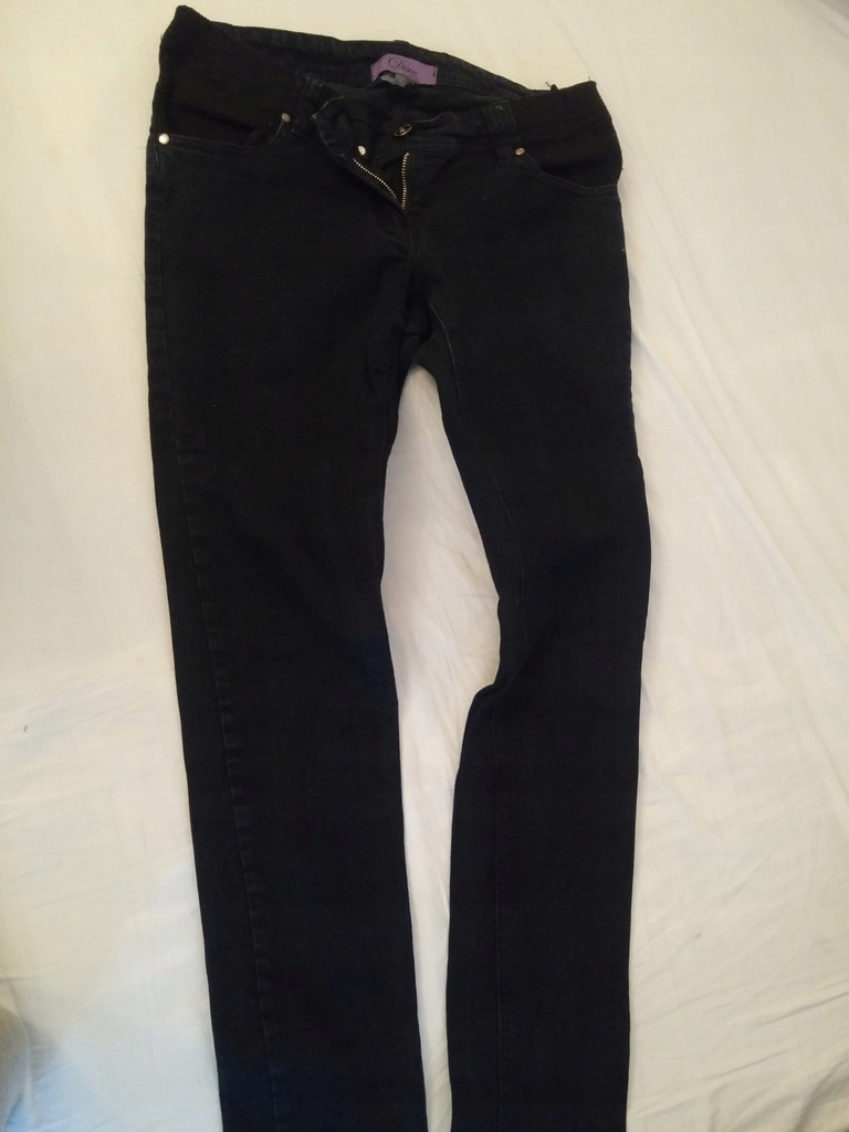 Spodnie ciążowe 12/40 jeans angielskie czarne