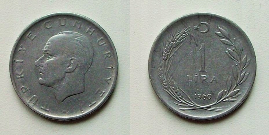Turcja 1 lira rok 1960